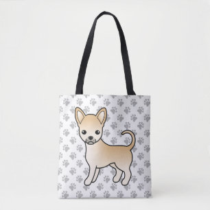 Fawn Smooth Coat Chihuahua Cartoon Dog & Paws