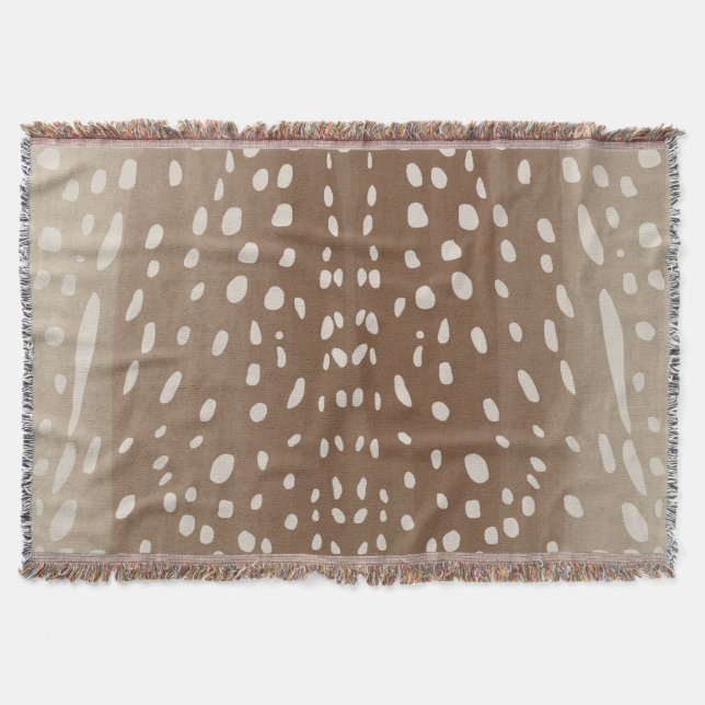 Fawn Spots Baby Deer Animal Print Muster Decke (Vorderseite)