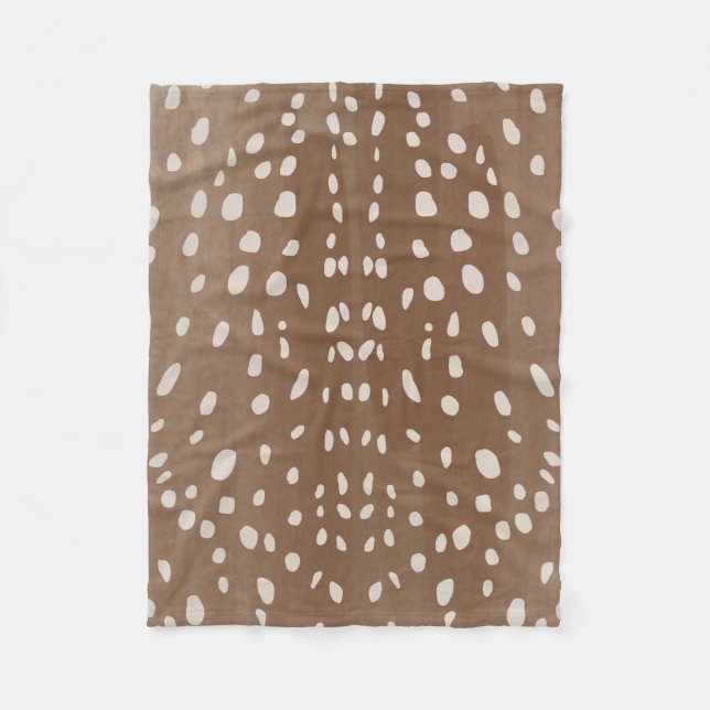 Fawn Spots Baby Deer Animal Print Muster Fleecedecke (Vorderseite)