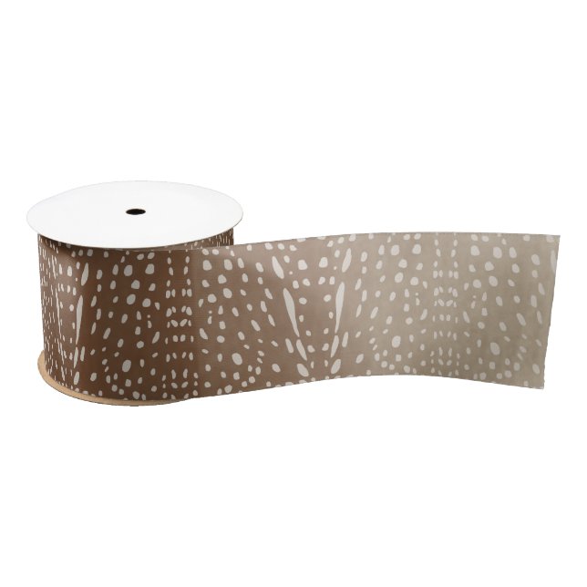 Fawn Spots Baby Deer Animal Print Muster Satinband (Spule)