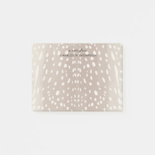 Fawn Spots Baby Deer Animal Print Personalisiert Post-it Klebezettel
