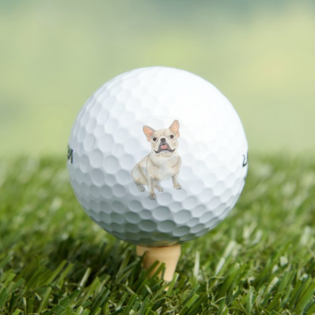 Fawn Tan Frenchie French Bulldog Golfball (Insitu T-Shirt)