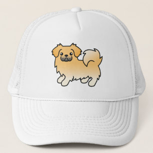 Fawn Tibetan Spaniel Niedlich Cartoon Dog Truckerkappe