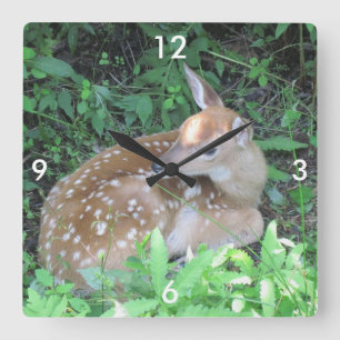 Fawn Wall Clock Quadratische Wanduhr