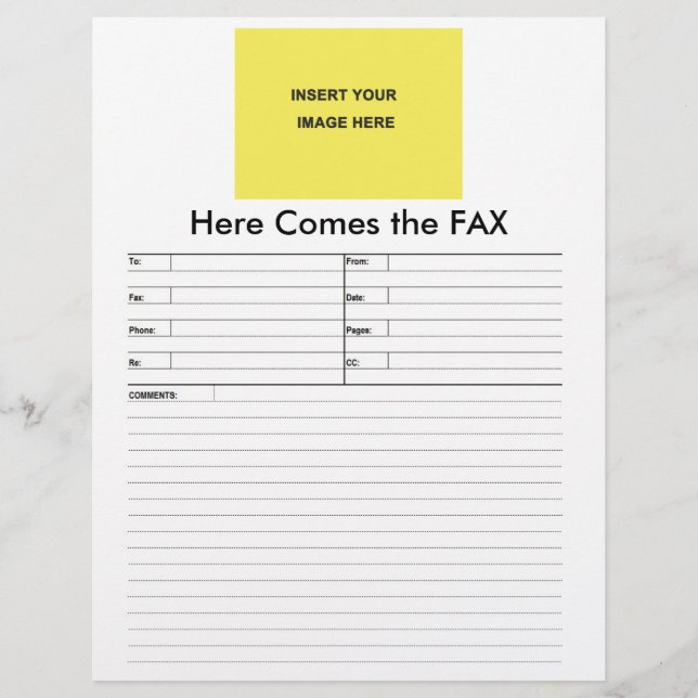 Fax-Form-freier Raum Briefbogen (Vorderseite)