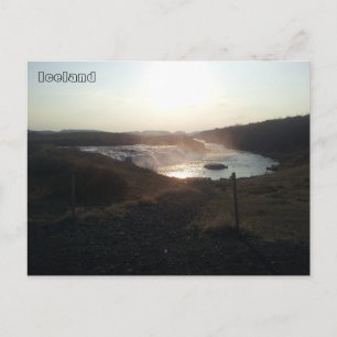 Faxi, Wasserfall, Goldener Kreis, Island Postkarte