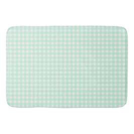 Faye and Lauren Light Green Gingham Badematte