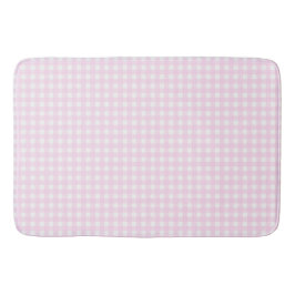 Faye and Lauren Light Pink Gingham Badematte