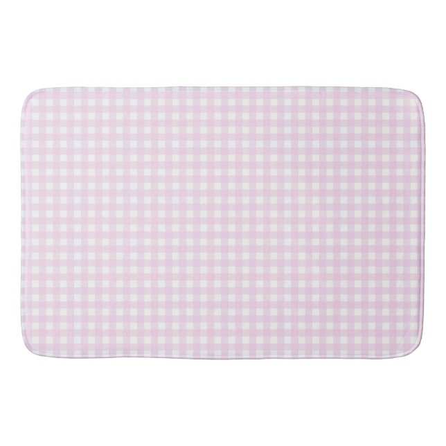 Faye and Lauren Light Pink Gingham Badematte (Vorderseite)