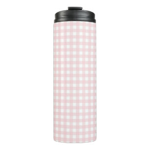Faye and Lauren Pastel Pink Gingham Thermosbecher