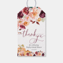 Faye Burgundy Fall Floral Danke Brautparty