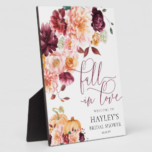 Faye Fall in Liebe Brautparty Begrüßungszeichen Fotoplatte