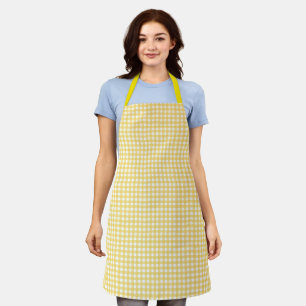 Faye & Lauren Yellow Gingham Schürze