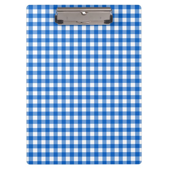 Faye und Laure Blue Gingham Klemmbrett (Vorderseite)