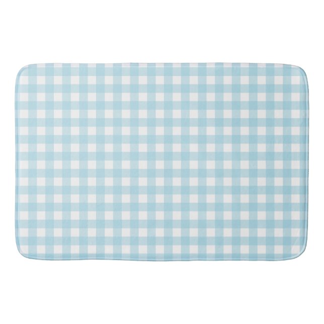 Faye und Lauren Baby Blue Gingham Badematte (Vorderseite)