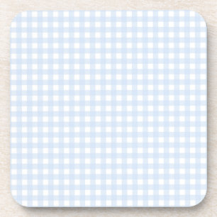 Faye und Lauren Babyblau Gingham Getränkeuntersetzer