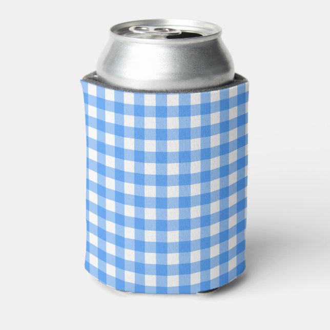 Faye und Lauren Blue Gingham Dosenkühler (Kanne Rückseite)