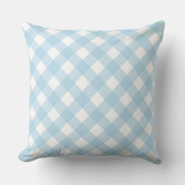 Faye und Lauren Blue Gingham Kissen