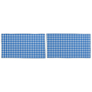 Faye und Lauren Blue Gingham Kissenbezug