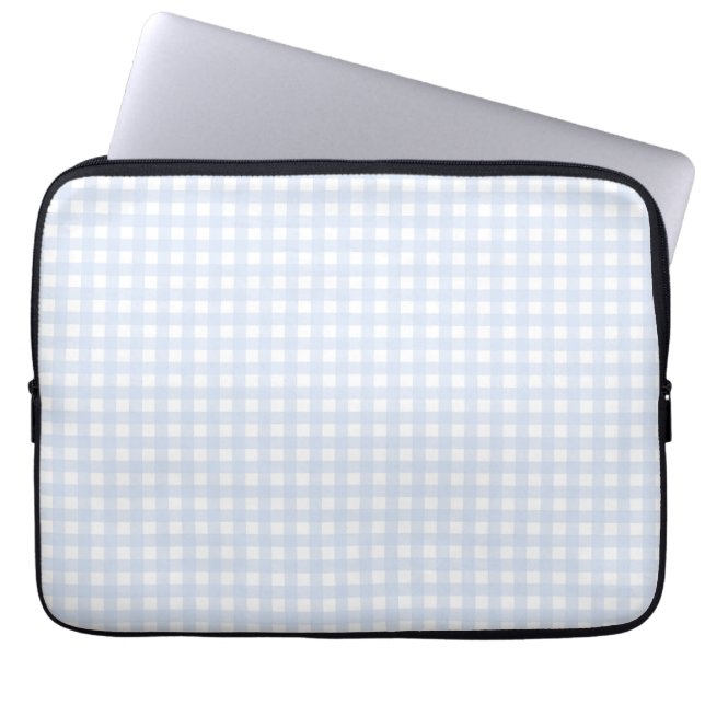 Faye und Lauren Blue Gingham Laptopschutzhülle (Vorderseite)