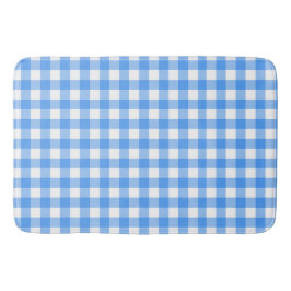 Faye und Lauren Blue Kariert Bath Mat Badematte