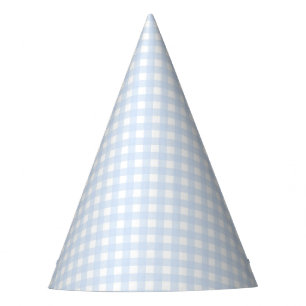 Faye und Lauren Blue Pastel Gingham Partyhütchen