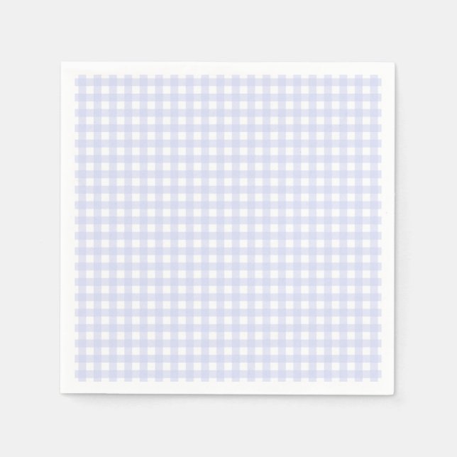 Faye und Lauren Blue Pastel Gingham Serviette (Vorderseite)
