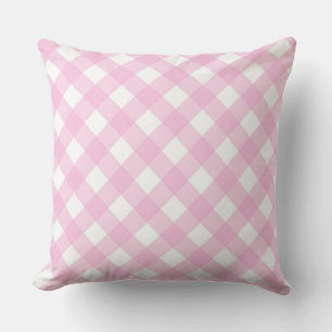 Faye und Lauren Bright Pink Gingham Kissen