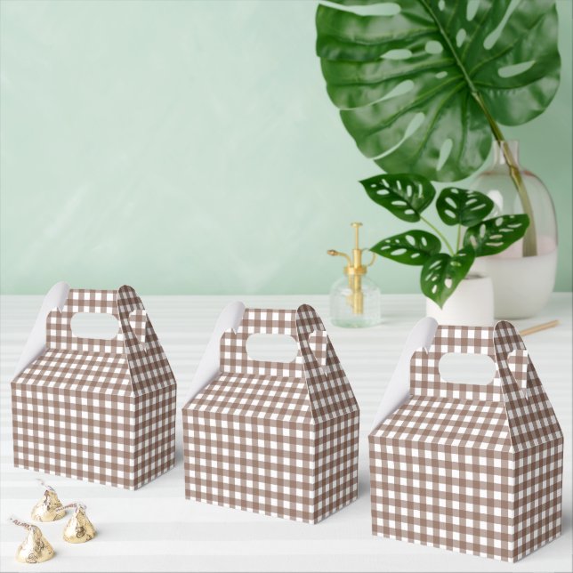 Faye und Lauren Brown Gingham Geschenkschachtel (Zahlreiche)
