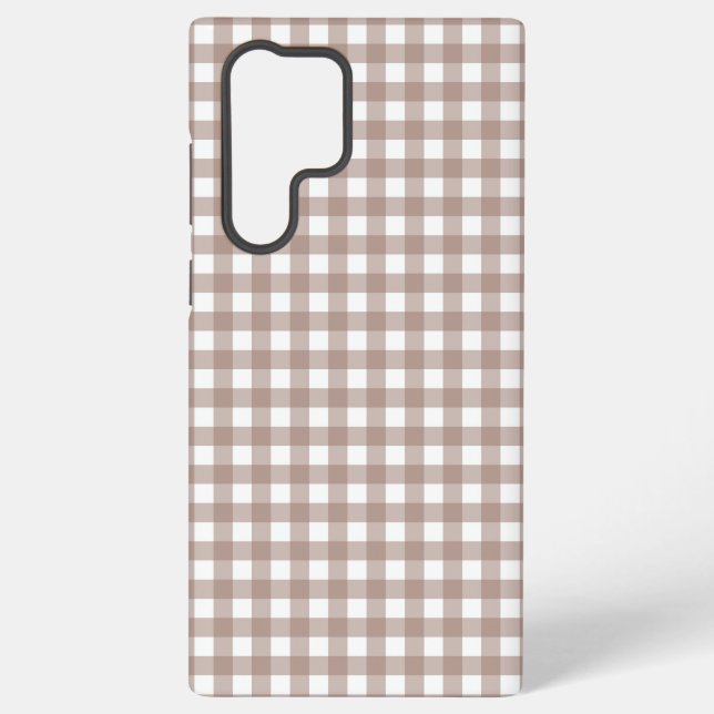 Faye und Lauren Brown Gingham Samsung Galaxy Hülle (Rückseite)
