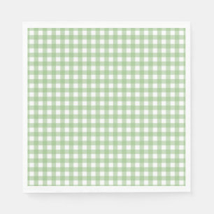 Faye und Lauren Classic Green Gingham Serviette