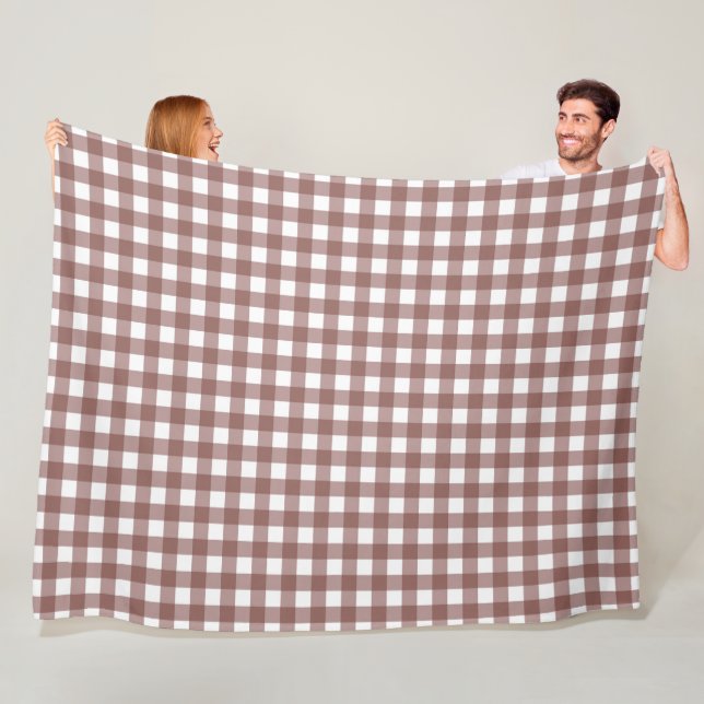Faye und Lauren Dark Chocolate Kariert Fleecedecke (Beispiel)