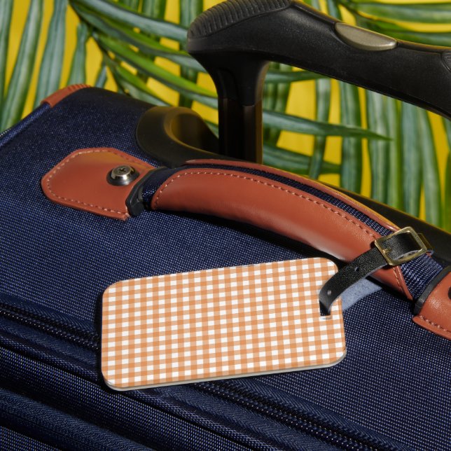Faye und Lauren Fall Gingham Gepäckanhänger (Vorderseite Insitu 3)