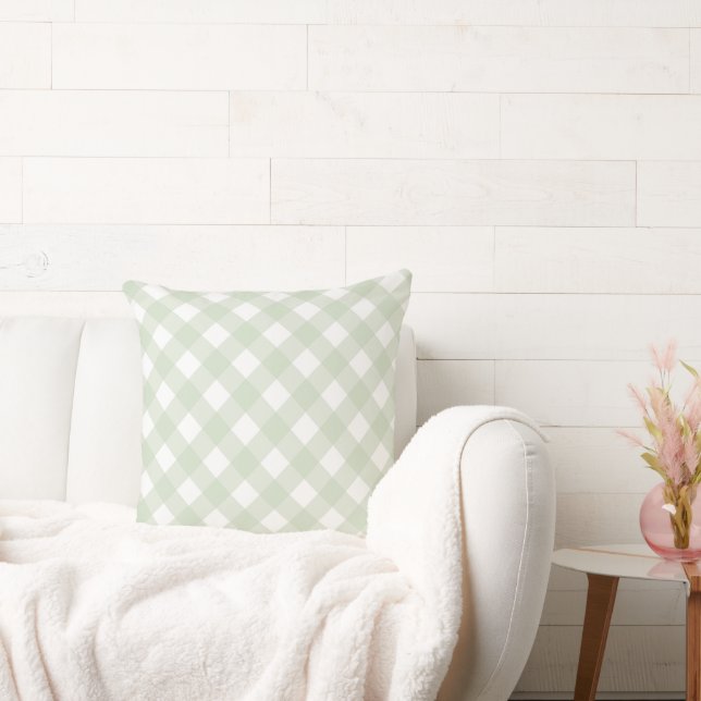 Faye und Lauren Green Gingham Kissen (Liege)