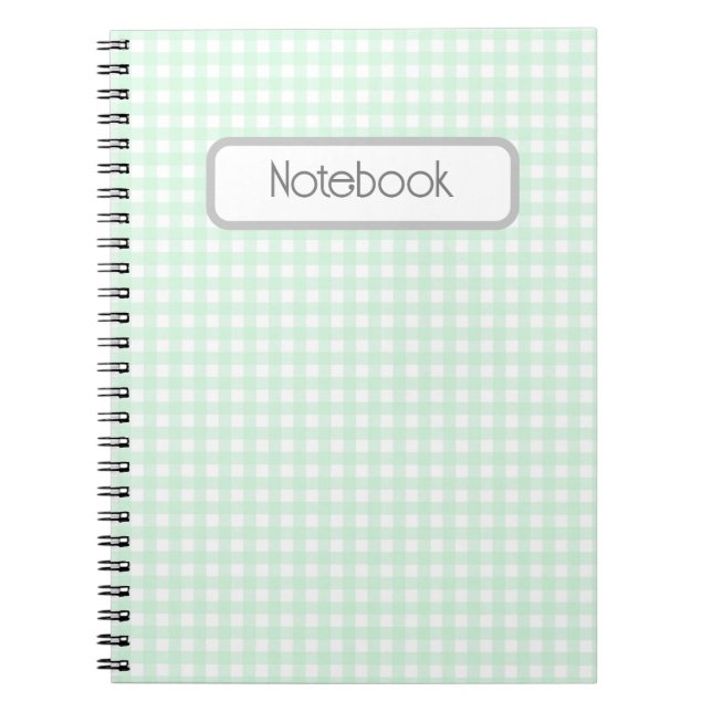 Faye und Lauren Green Gingham Notizblock (Vorderseite)