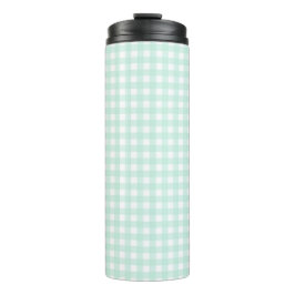 Faye und Lauren Green Gingham Thermosbecher