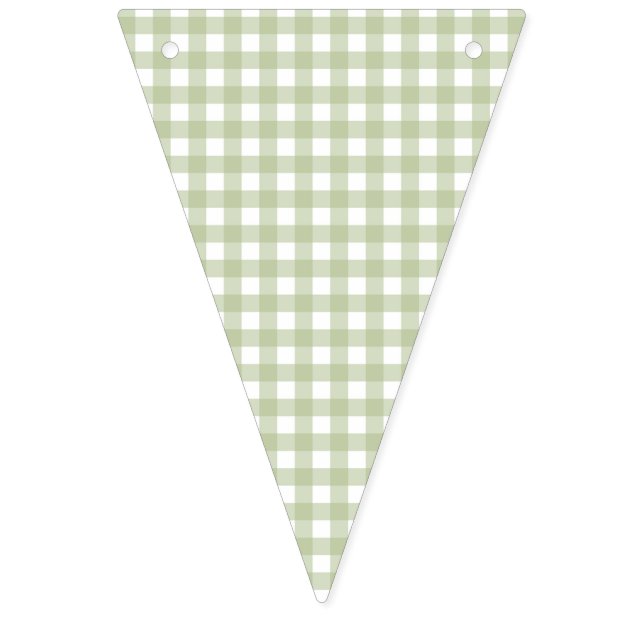 Faye und Lauren Green Gingham Wimpelkette (Erste Fahne)