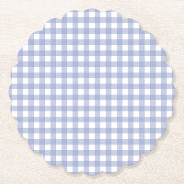 Faye und Lauren Light Blue2 Gingham Untersetzer (Vorderseite)