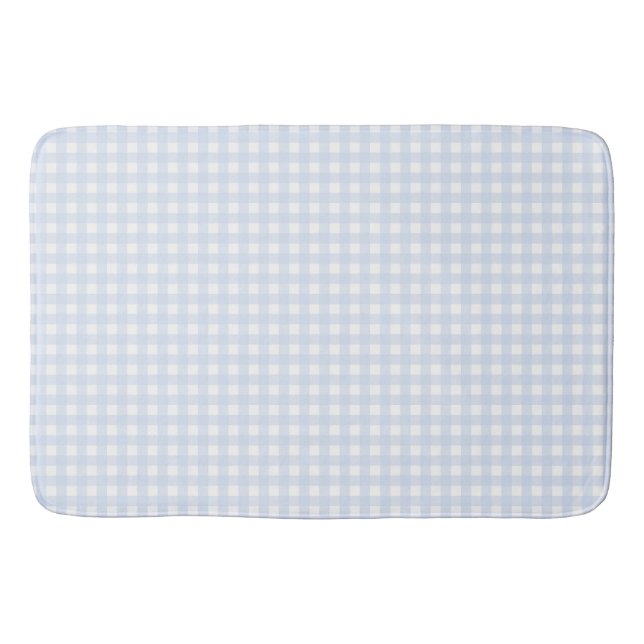 Faye und Lauren Light Blue Gingham Badematte (Vorderseite)