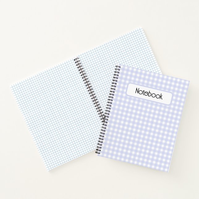 Faye und Lauren Lila Gingham Notizbuch (Innenseite)