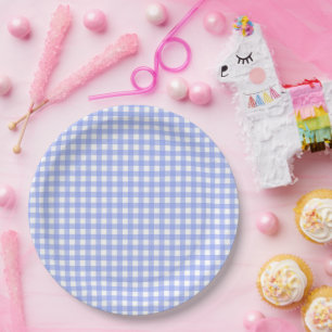 Faye und Lauren Lila Gingham Paper Tellers Pappteller