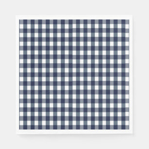Faye und Lauren Navy Gingham Serviette