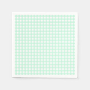 Faye und Lauren Pastel Gingham Green Serviette