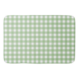 Faye und Lauren Pastel Green Gingham Badematte