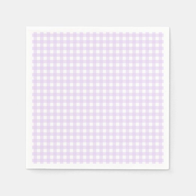 Faye und Lauren Pastel Lila Gingham Serviette (Vorderseite)