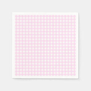 Faye und Lauren Pastel Pink Gingham Serviette