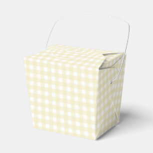 Faye und Lauren Pastel Yellow Gingham Geschenkschachtel