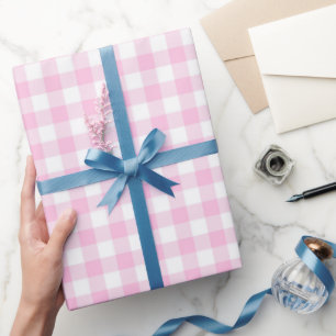 Faye und Lauren Pink Kariert Geschenkpapier