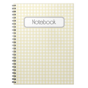 Faye und Lauren Yellow Gingham Notizblock