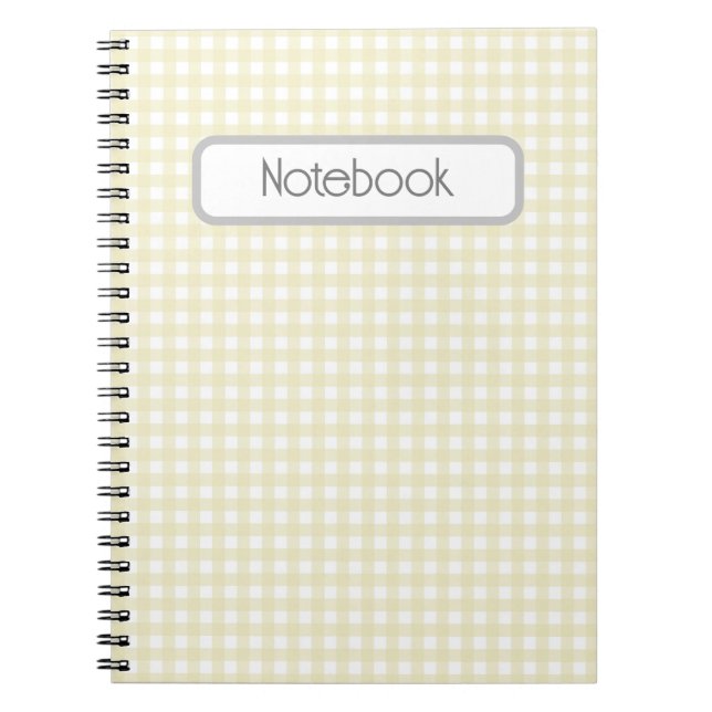 Faye und Lauren Yellow Gingham Notizblock (Vorderseite)